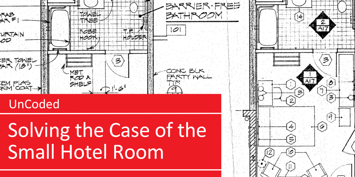 A photo of a floor plan showing a small room hotel design.