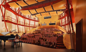 Image of the interior of Estancia High School Theater. 
