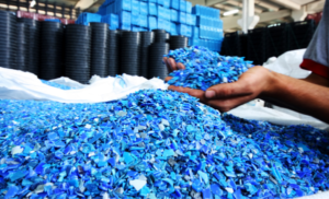 Image of a warehouse with composite material. 