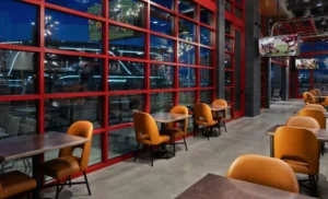 Image looking outside of WSKY at Allegiant.