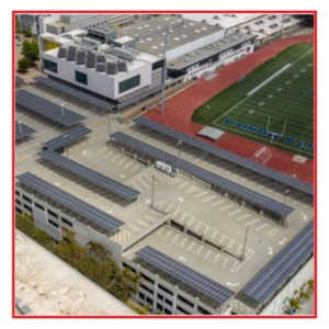 photovoltaic installations on rooftop parking structures