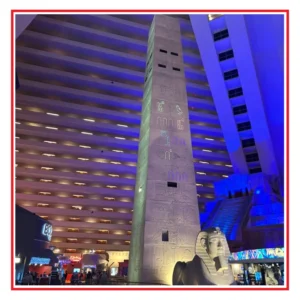 An image of the interior atrium of Luxor. 