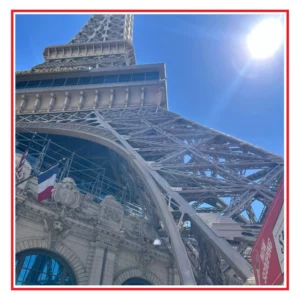 An image of Paris Las Vegas, Looking upward. 