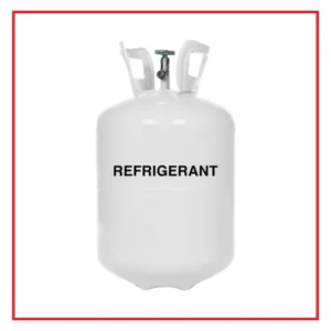 Image of a white refrigerant canister. 