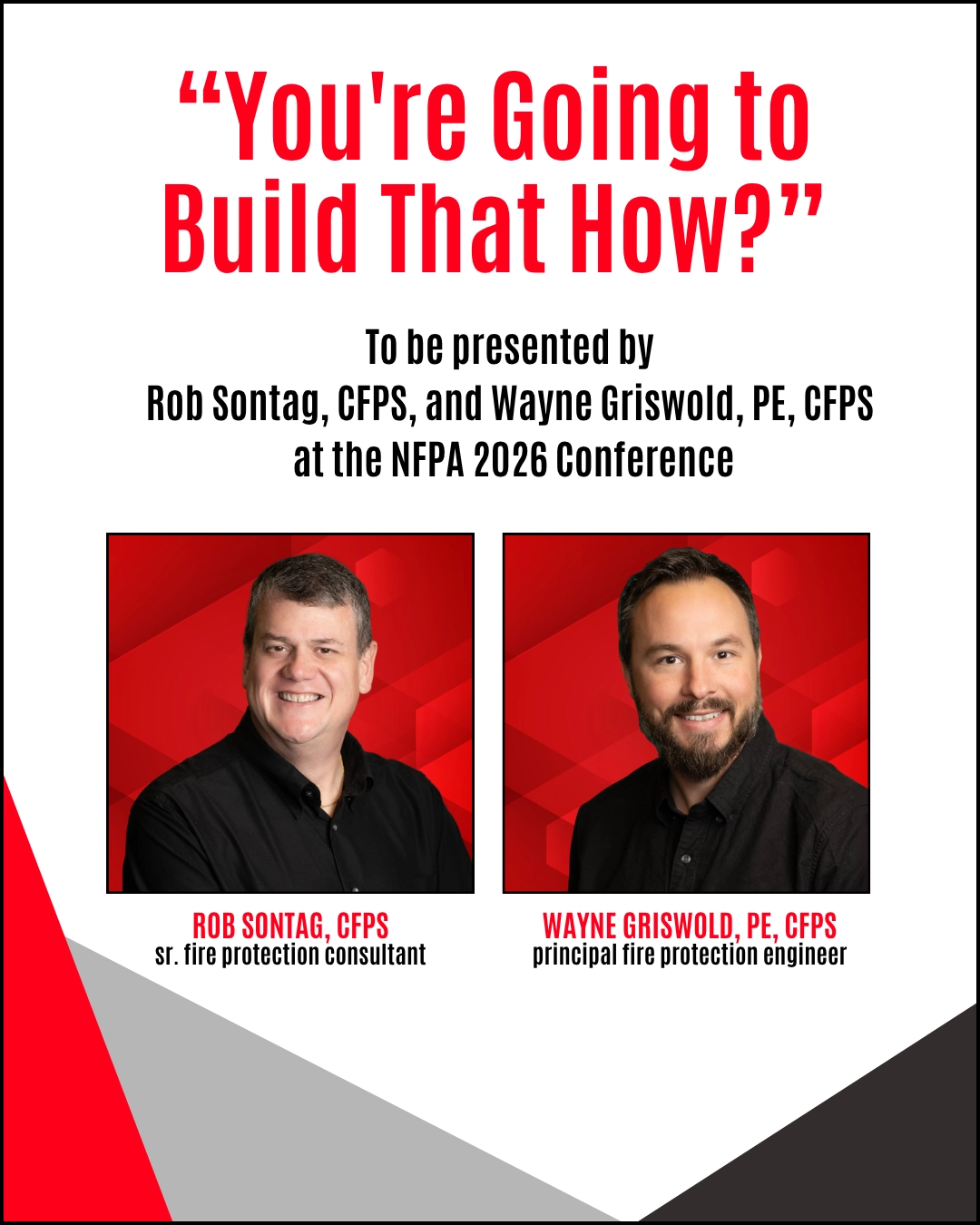 Image of presentation title "You're Going To Build That How? With both of their headshots.
