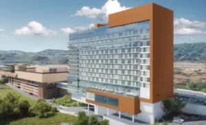 Image of Jamul Casino. Showing the building is a tower mostly made of glass.